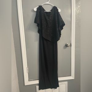 Black Gown with Caplet Collar